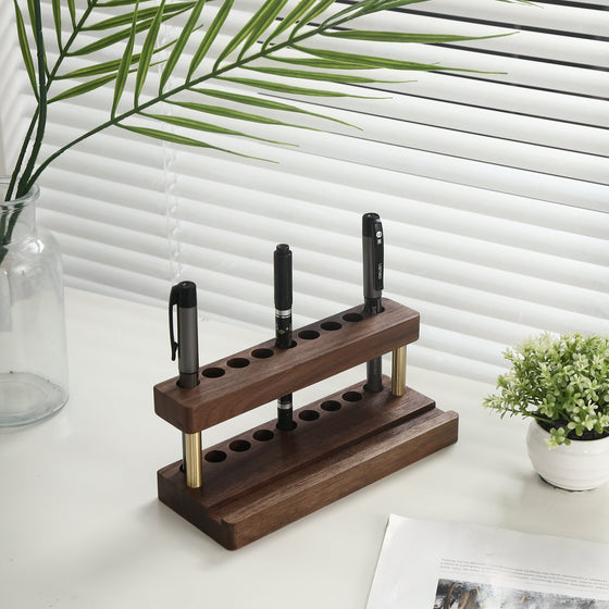 Solid Wood Desk Pen Organizer