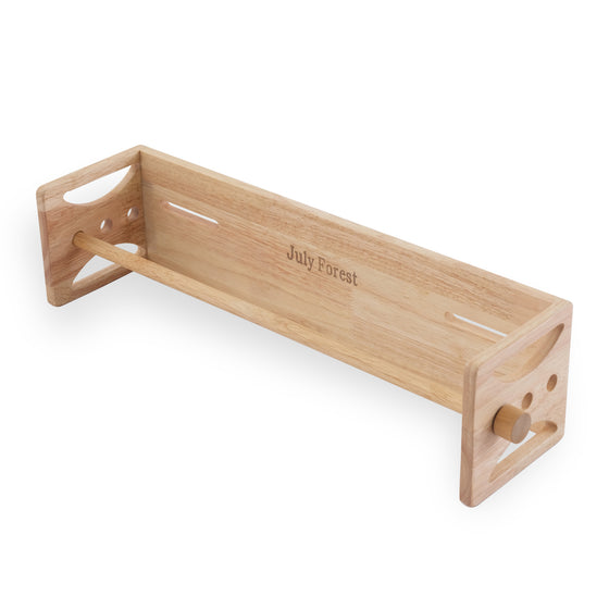 Solid wood paper roll holder for July Forest kids art table