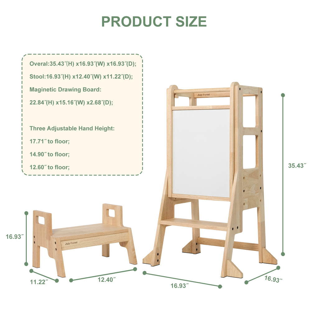 wooden toddler step stool tower