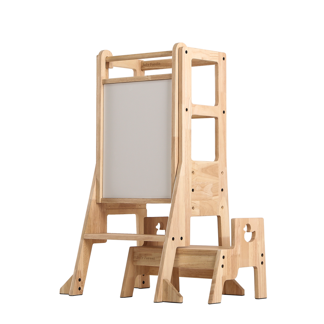 wooden toddler step stool tower