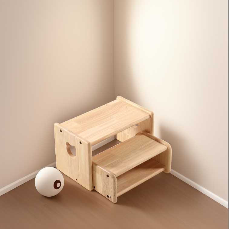 Solid Wood Children's Footstool